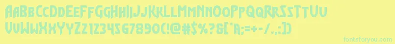 Flashrogersstraight Font – Green Fonts on Yellow Background