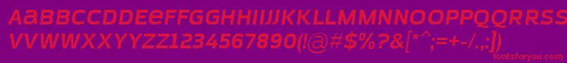 AzoftSansBoldItalic Font – Red Fonts on Purple Background