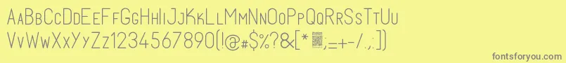 FabiolosmallcapLight Font – Gray Fonts on Yellow Background