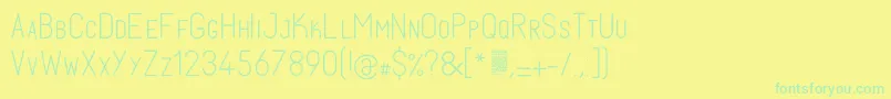fuente FabiolosmallcapLight – Fuentes Verdes Sobre Fondo Amarillo