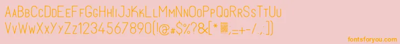 FabiolosmallcapLight Font – Orange Fonts on Pink Background