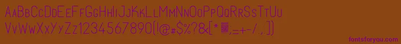 FabiolosmallcapLight Font – Purple Fonts on Brown Background