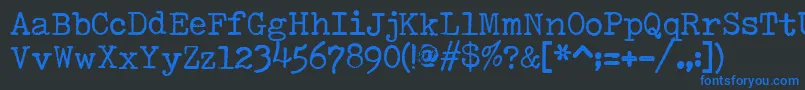 SmithyxtRegularV22 Font – Blue Fonts on Black Background