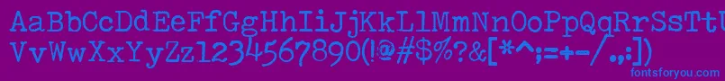 SmithyxtRegularV22 Font – Blue Fonts on Purple Background