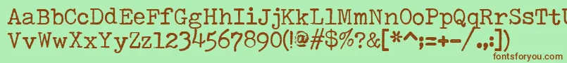 SmithyxtRegularV22 Font – Brown Fonts on Green Background