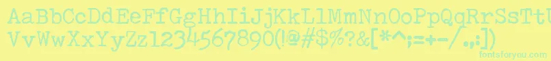 Шрифт SmithyxtRegularV22 – зелёные шрифты на жёлтом фоне