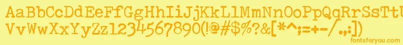 SmithyxtRegularV22 Font – Orange Fonts on Yellow Background