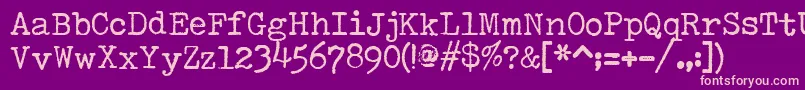 SmithyxtRegularV22 Font – Pink Fonts on Purple Background