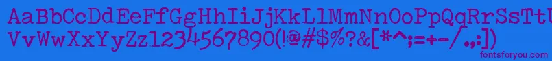 SmithyxtRegularV22 Font – Purple Fonts on Blue Background