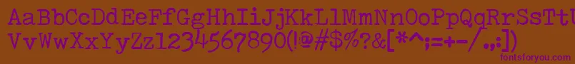 SmithyxtRegularV22 Font – Purple Fonts on Brown Background