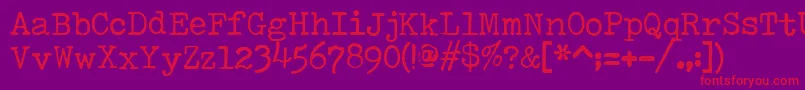 SmithyxtRegularV22 Font – Red Fonts on Purple Background