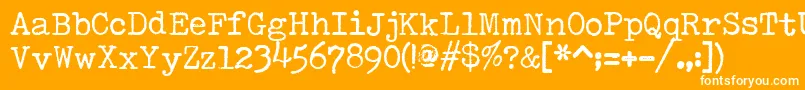 SmithyxtRegularV22 Font – White Fonts on Orange Background