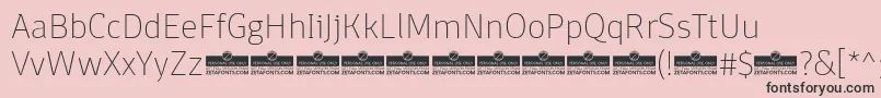 DomotikaThinTrial Font – Black Fonts on Pink Background