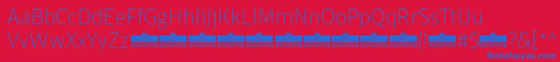 En savoir plus sur la police DomotikaThinTrial Police DomotikaThinTrial – polices bleues sur fond rouge