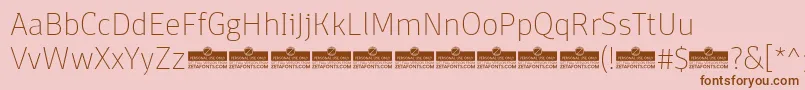 DomotikaThinTrial Font – Brown Fonts on Pink Background