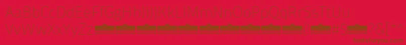 DomotikaThinTrial Font – Brown Fonts on Red Background