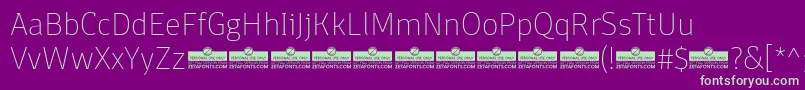 DomotikaThinTrial Font – Green Fonts on Purple Background