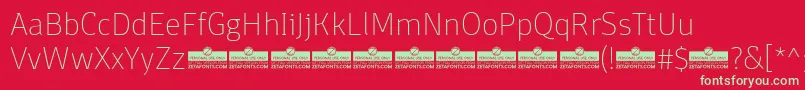 DomotikaThinTrial Font – Green Fonts on Red Background