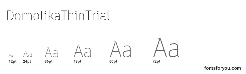 DomotikaThinTrial Font Sizes
