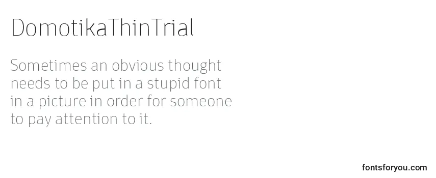 Review of the DomotikaThinTrial Font