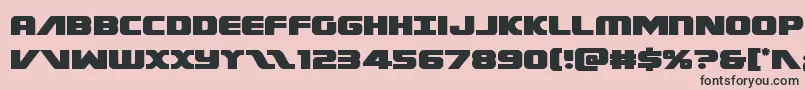 Federalescort-Schriftart – Schwarze Schriften auf rosa Hintergrund