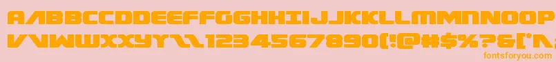 Federalescort-Schriftart – Orangefarbene Schriften auf rosa Hintergrund