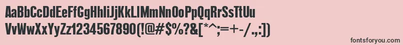 Reformagroteskboldc Font – Black Fonts on Pink Background