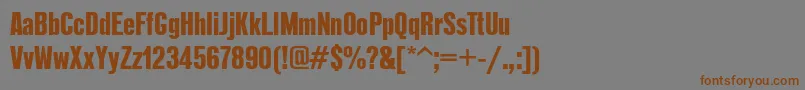 Reformagroteskboldc Font – Brown Fonts on Gray Background