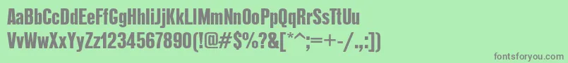 Reformagroteskboldc Font – Gray Fonts on Green Background