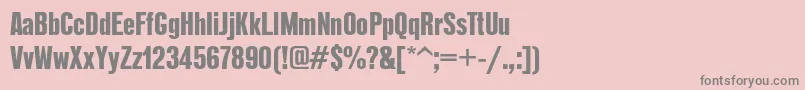 フォントReformagroteskboldc – ピンクの背景に灰色の文字