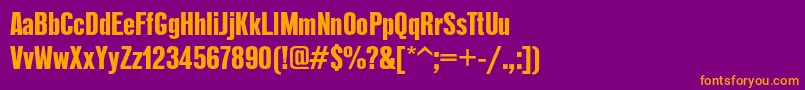 Reformagroteskboldc Font – Orange Fonts on Purple Background