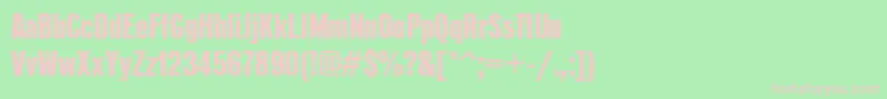 Reformagroteskboldc Font – Pink Fonts on Green Background