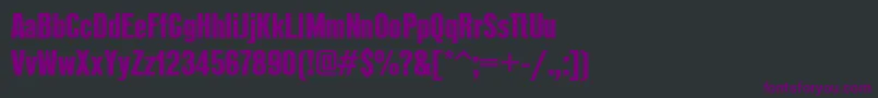 Шрифт Reformagroteskboldc – фиолетовые шрифты на чёрном фоне