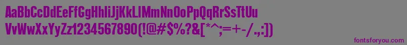 Reformagroteskboldc Font – Purple Fonts on Gray Background