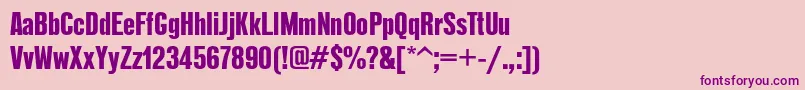 Reformagroteskboldc Font – Purple Fonts on Pink Background