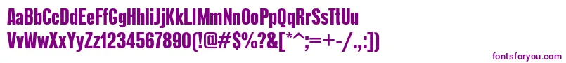 Reformagroteskboldc Font – Purple Fonts on White Background