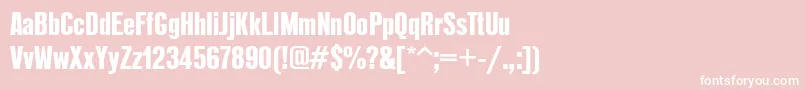 Reformagroteskboldc Font – White Fonts on Pink Background