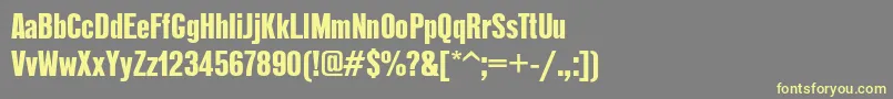 Reformagroteskboldc Font – Yellow Fonts on Gray Background