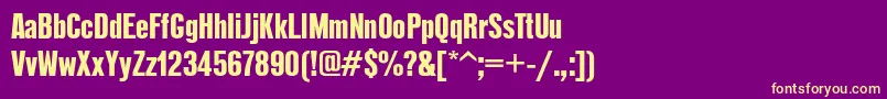 Reformagroteskboldc Font – Yellow Fonts on Purple Background