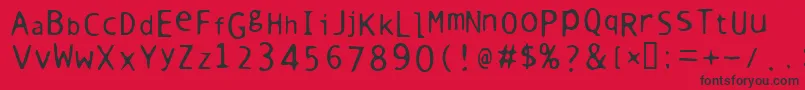 Warm Font – Black Fonts on Red Background