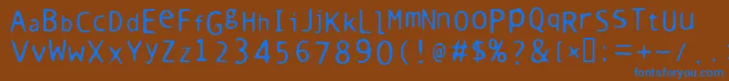 Warm Font – Blue Fonts on Brown Background