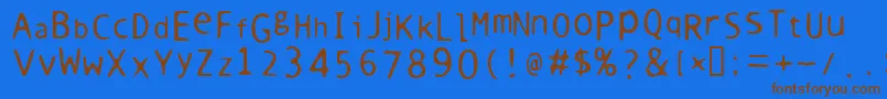 Warm Font – Brown Fonts on Blue Background