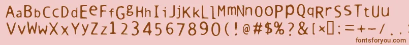 Warm Font – Brown Fonts on Pink Background