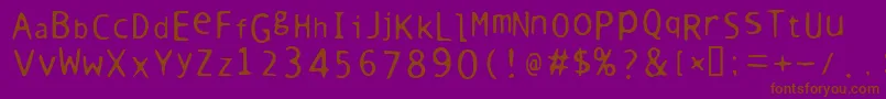 Warm Font – Brown Fonts on Purple Background