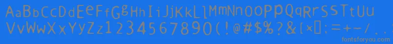 Warm Font – Gray Fonts on Blue Background