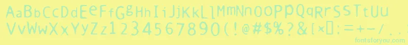 Warm Font – Green Fonts on Yellow Background