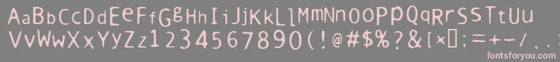 Warm Font – Pink Fonts on Gray Background