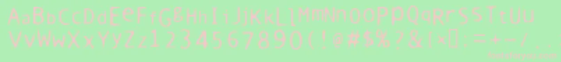 Warm Font – Pink Fonts on Green Background