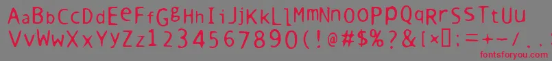 Warm Font – Red Fonts on Gray Background