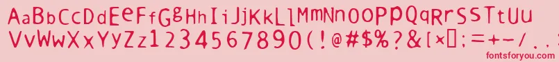Warm Font – Red Fonts on Pink Background
